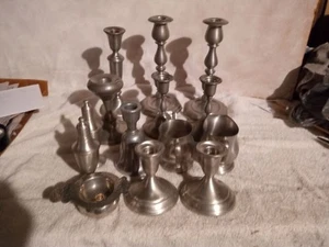 VGT.20 STÜCK ZINN KERZENSTÄNDER S&P CREME ZUCKERGLOCKE TEEBEUTEL SIEB SCHALE - Bild 1 von 1