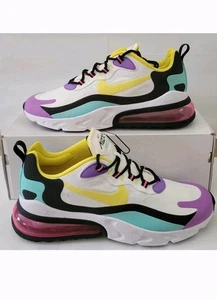 Nike Air Max 270 React Geometric Art Mens Size 10.5 White Dynamic Shoes  - Picture 1 of 7