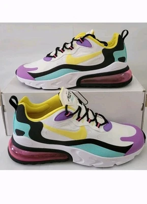 Nike Air Max 270 React Geometric Art Mens Size 10.5 White Dynamic Shoes  - Image 1 of 4