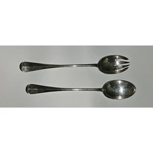 Vintage Sheffield England Silverplate 13" Serving Spoon & Fork Set - Picture 1 of 3