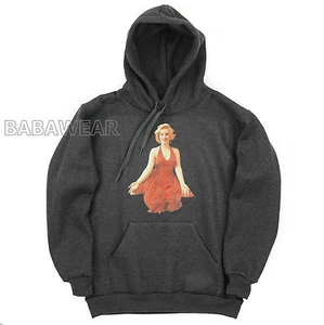 Marilyn Monroe Pullover Hoodie Charcoal Gray Retro Vintage Look Sexy Dress BABA - Picture 1 of 2