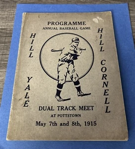 The Hill School College v Yale & Cornell Baseball Scorecard Book 1915 UNUSED - Picture 1 of 15