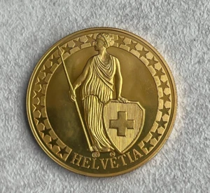 Undated Switzerland Matterhorn Brass Medal L2 - Picture 1 of 2