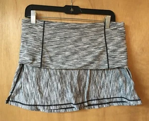 ✅ Prana Skort Skirt Women's Gray Heather Foldover Stretch - Size L - Picture 1 of 3
