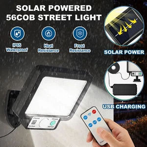 LED Solarleuchte Solarlamp mit Bewegungsmelder Außen Fluter Sensor Strahler Rdsa - Bild 1 von 11