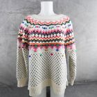 Vintage Talbots Sweter damski XL Pom Pom Fairy Kei Kawaii Grandmacore Twee