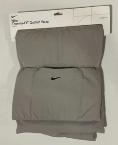 Nike Therma-Fit Black Quilted Wrap Neck Scarf One Size Unisex Gray Haze NWT Hot! - Picture 1 of 11