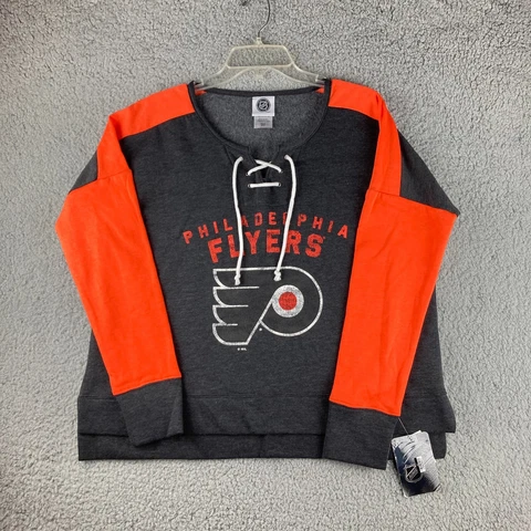 NWT Philadelphia Flyers NHL Sweatshirt Size Youth Medium 8/10 Gray Soft Hockey Cover