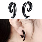 Punk Stud Earrings Rock Men Black Earrings Women PVC Anti Allergy Earrings BY-bp