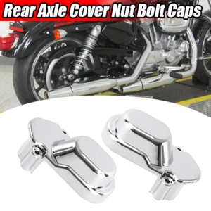 Chrome Rear Axle Cover Nut Bolt Cap Fit for Harley Sportster 1200 883 2005-2017 - Picture 1 of 9