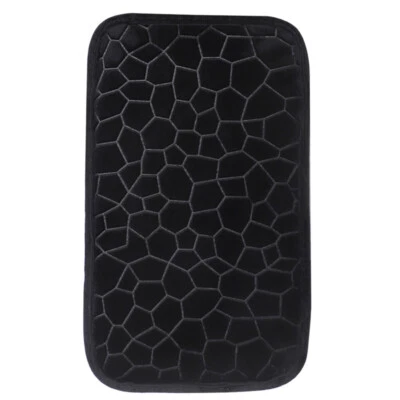 Black Short Plush Universal Car Center Console Armrest Case Cushion Cover Pad - Image 1 of 4