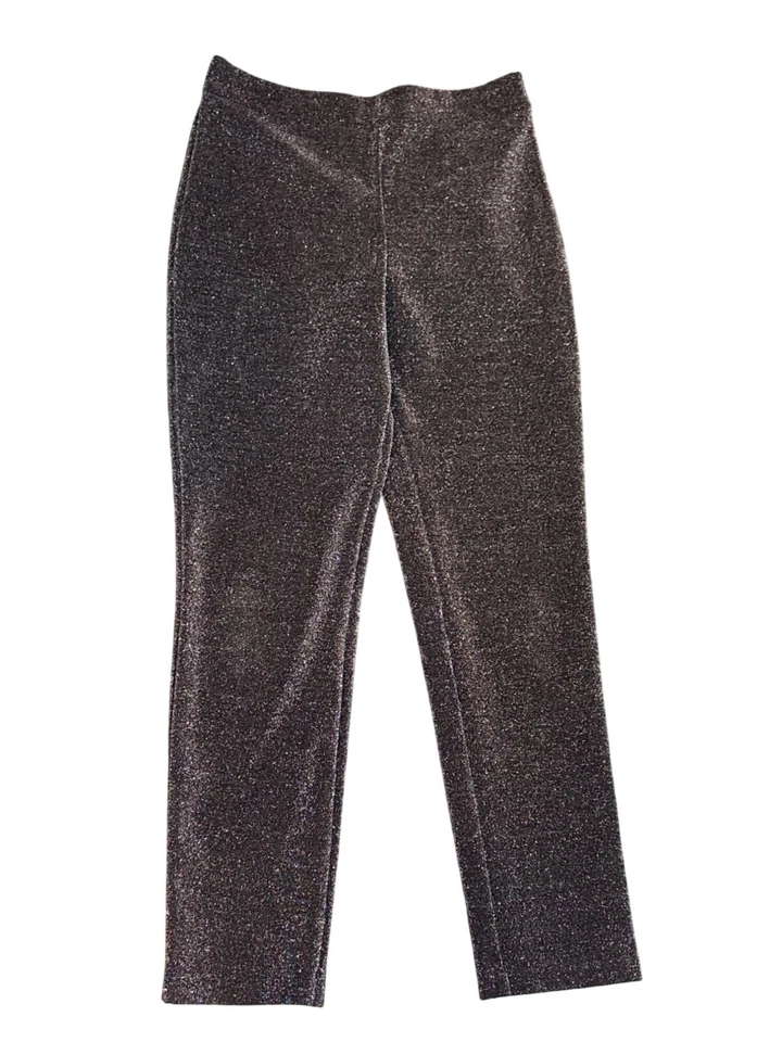 Pantalones H&M negros plateados talla pequeña Foto 1 de 3