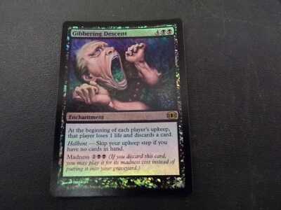 GIBBERING DESCENT- FOIL-Future Sight Edition-MAGIC THE GTHERING CARD. - Image 1 of 2