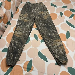 VINTAGE Jerzees Outdoors Camo Sweatpants Youth XL Extra Large Mossy Oak Break Up - Picture 1 of 11