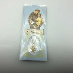 Medal Chain St Anthony Saint Of Miracles Pray For Us Franciscan Friars Religious - Picture 1 of 12