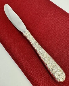 S Kirk & Son Repousse Sterling Silv Hollow Handle Butter Spreader 6-1/8” No Mono - Picture 1 of 5