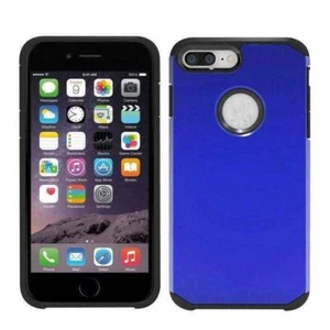 Blue Hard Case for Apple iPhone 6 Plus & iPhone 7 Plus - Hybrid Cover USA Fast! - Picture 1 of 1