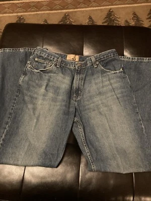 Jeans masculino camelo vermelho 38 x 34 perna reta lavagem média azul estilo denim 8960 - Imagem 1 de 4