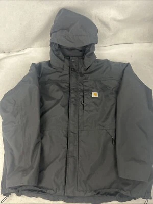 Carhartt Men's Storm Defender Loose Fit Jacket 0j4670-M Hooded Button XXL - Image 1 of 4