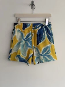 Vilebrequin Turtle Swimming Shorts Yellow Blue Floral Ultra Light Small - Picture 1 of 14