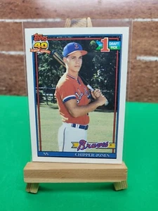 1991 Topps ATLANTA BRAVES Chipper Jones Rookie Rc # 333 - Picture 1 of 2