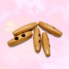50pcs Natural Wooden Toggles Buttons for Sewing Coat Snap