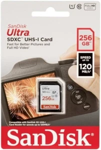 SanDisk Ultra Full HD Video 256GB UHS-I SDXC Class 10 Memory Card 120MB/s -UK - Picture 1 of 6