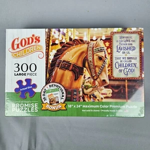 Rompecabezas FairHope's Promise God's Children 300 Lg pieza versículo bíblico carrusel caballo - Imagen 1 de 4