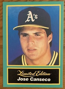 JOSE CANSECO, 1989 CMC "LIMITED EDITION" CARD # 3 IN EXCELLENT CONDITION ! 