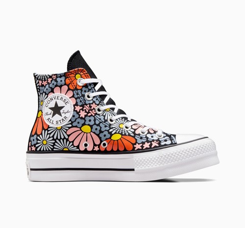 Wmn Converse Chuck Taylor All Star Lift piattaforma floreale A08112C magma nero pallido