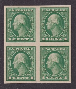SELLOS DE MATT SCOTT #408 GEORGE WASHINGTON 1 CENTAVO 1912 BLOQUE DE 4, MNH/MH CV $75 - Imagen 1 de 3