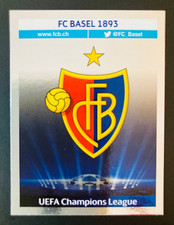 2013-14 Panini Champions League sticker # 364 FC Basel 1893 Foil Logo Crest