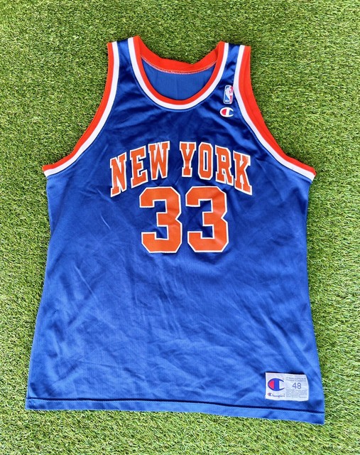 Patrick Ewing New York Knicks Mitchell & Ness 1991/92 Hardwood Classics  Fadeaway Swingman Player Jersey - Orange/Royal