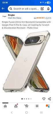 Funda Ringke Fusion Google Pixel 9 Pro XL - Mate Transparente Foto 1 de 4