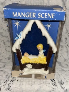 Vintage Leuchtkerze Krippenszene Gurley Kerze Co Stern erscheint beim Anzünden Krippe - Bild 1 von 7