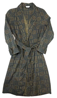 Bata Rabhor Vintage Para Hombre Vestir Fumar Salón Talla Pequeña Años 60 70 MCM Retro Foto 1 de 4