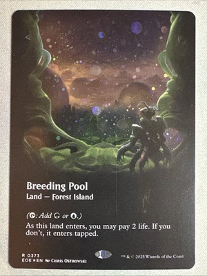 MTG / Breeding Pool / EOE / #373 / GALAXY FOIL (Borderless) / Rare / NM - Image 1 of 2