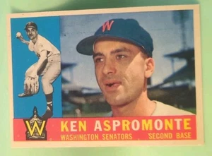 1960 Topps - Ken Aspromonte #114 - Senadores de Washington - Imagen 1 de 2