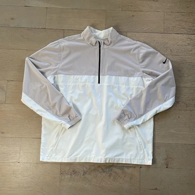 Mens Nike Shield Victory Golf Quarter-Zip Jacket Sz L Cream/White/Black  - Image 1 of 4