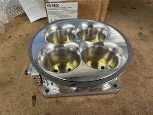 *BLEMISH Accufab 4-Barrel 5500 Polished Throttle Body 2.25" Bore Four Barrel - Picture 1 of 3