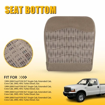 Driver Bottom Cloth Seat Cover Tan Fits 1999-2000 Ford F250 F350 F450 F550 EAAF - Image 1 of 4