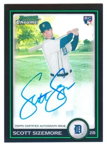 2010 Bowman Scott Sizemore RC #199 Chrome Rookie Autograph Refractor #/500 - Bild 1 von 2