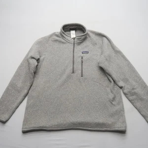 Patagonia Mens 1/4 Zip Fleece Pullover XL Grey Mock Neck Sweater Logo Outdoors - Picture 1 of 8