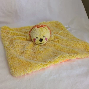 "Manta de seguridad Lovey de felpa de león amarillo aventura animal espalda naranja 11""" - Imagen 1 de 9