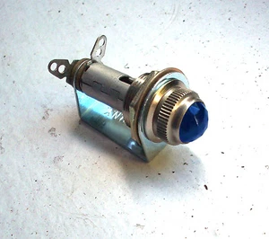 Vintage Stewart Warner PURPLE / VIOLET faceted lens dash gauge panel Hot Rod 5/8 - Picture 1 of 4