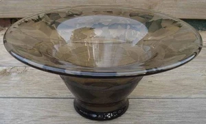 Haute Coupe Art Deco verre soufflé signé ETTLINGER années 1930's - Picture 1 of 5