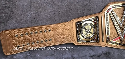 Golden WWE World Heavyweight Championship Wrestling Replica Title Belt 2mm Cover