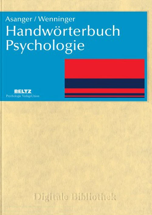 Handwörterbuch Psychologie Asanger / Wenninger CD-ROM Digitale Bibliothek Nr. 23 - Bild 1 von 1