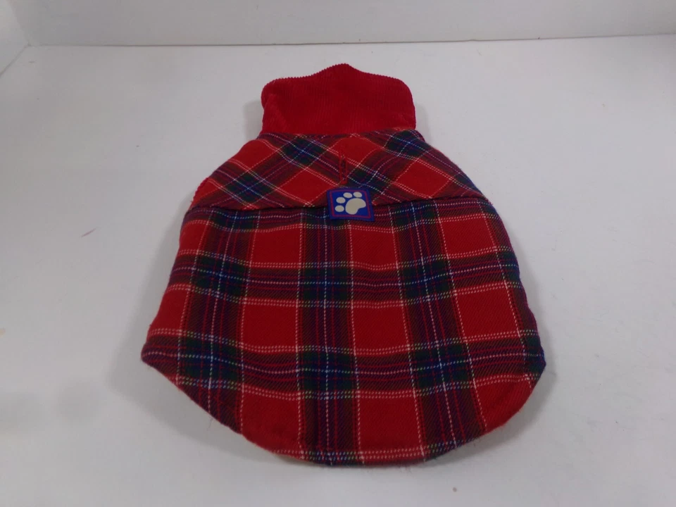 Chaqueta Lookin' Good Dog Roja con Cuadros y Pana XS Acolchada Interior Foto 1 de 4