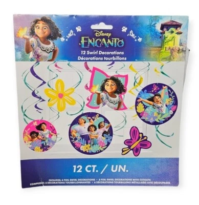 Disney Encanto Colgante Remolino Decoraciones Cumpleaños Fiesta Suministros 12 Piezas Nuevo Foto 1 de 3